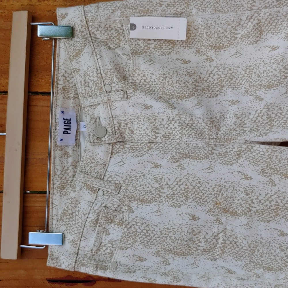 Anthropologie Paige Hoxton Ankle Snake Skin Skinny Jeans